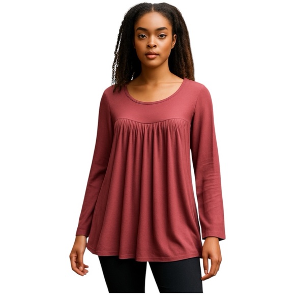Cathy Tops - Cathy Rose color flowy Tunic (L) 1NWT-0014